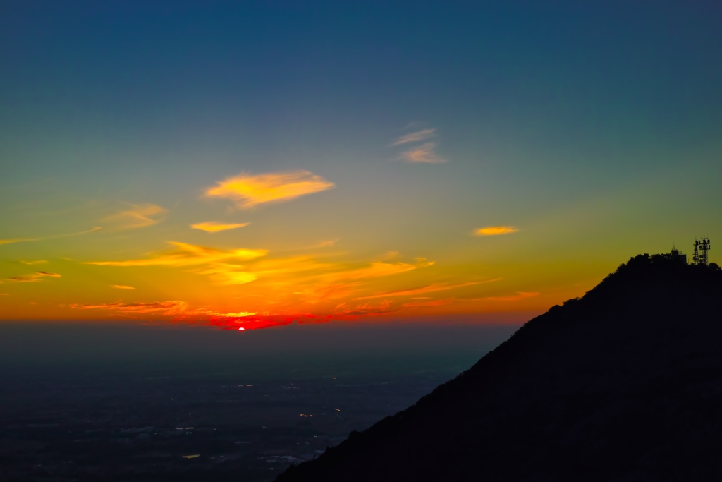 sunset at 5:00PM on Mt.Tsukuba