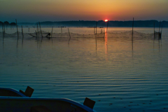 sunrise of inba lake at 4:55 Apr.27 2025