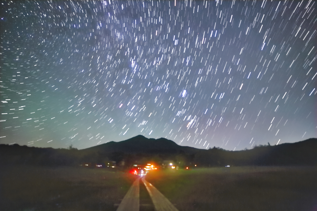 miharashi night with mt.hiuchigadake