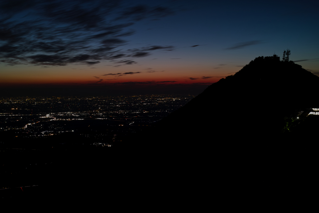 sunset at 5:47PM on Mt.Tsukuba