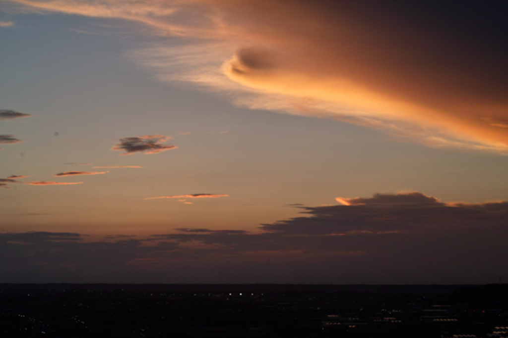 sunset at fishing port