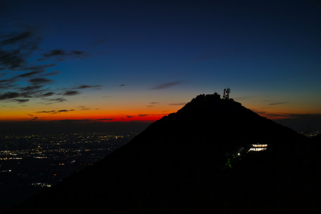 sunset at 5:43PM on Mt.Tsukuba