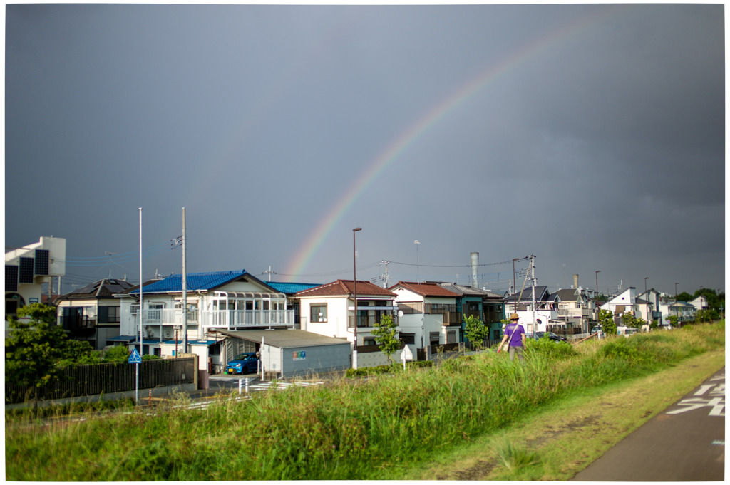 夕方の多摩川