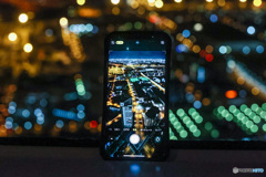 iPhoneの中の夜景