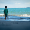 海と子供