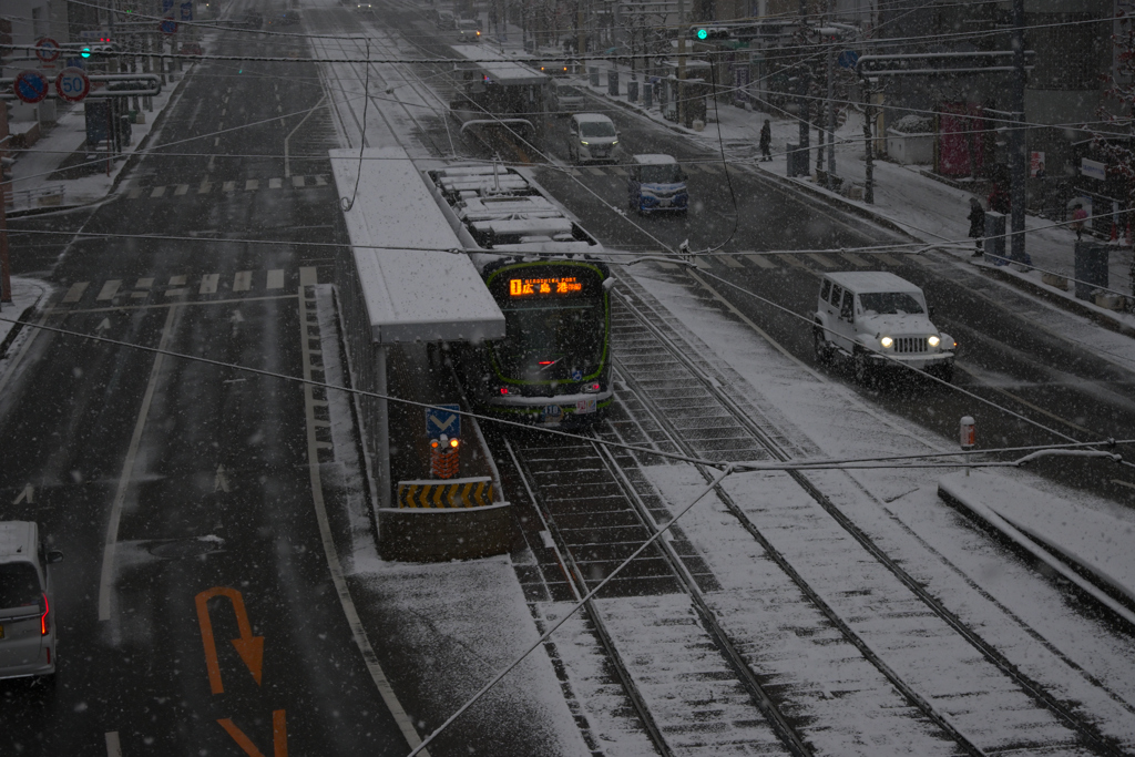 広島の雪景色