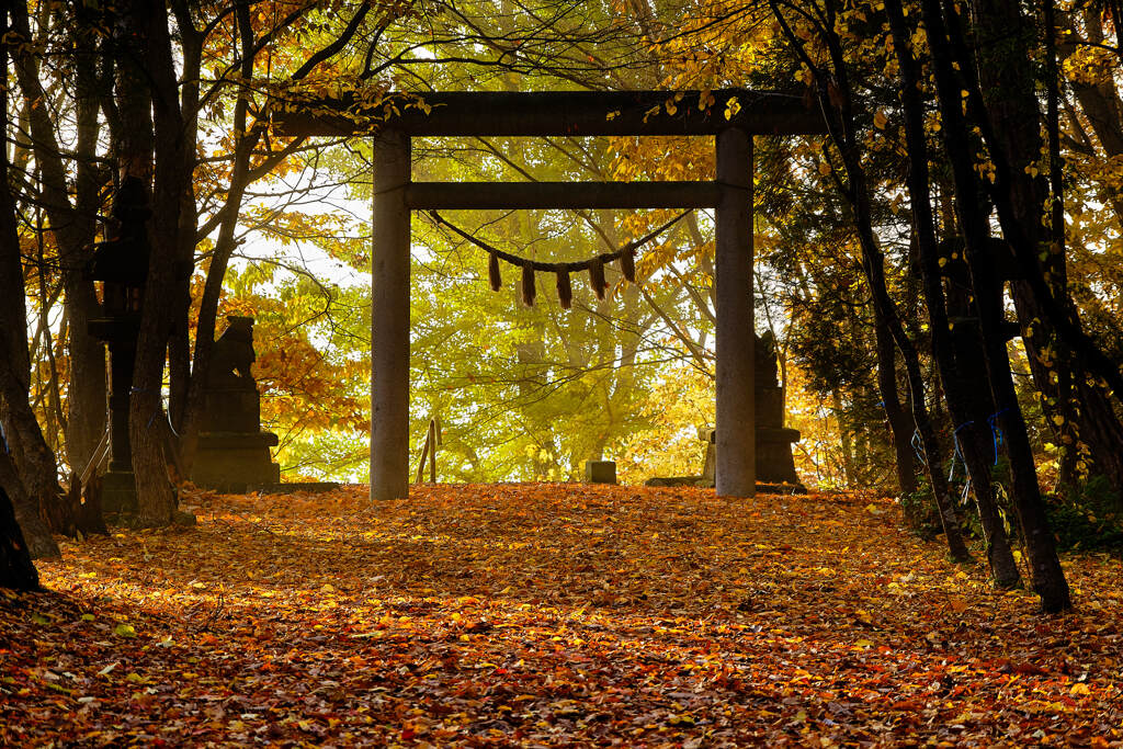 浦臼神社にて