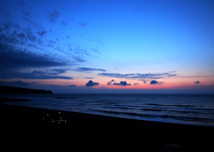 海辺の野営場