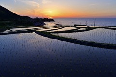 どこか懐かしい夕陽