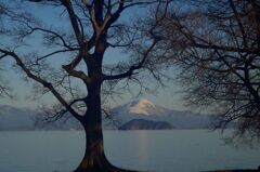 冬の琵琶湖と伊吹山