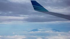 バリ島アグン山お出迎え