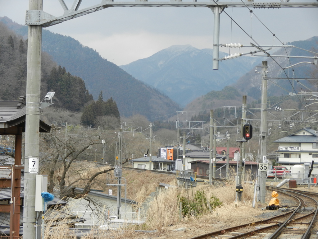山寺駅から