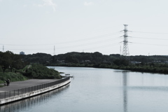 炎天下の川