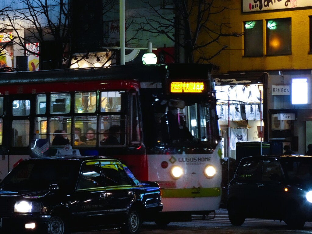 月寒通の市電