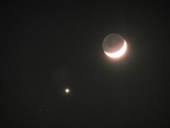 金星と三日月