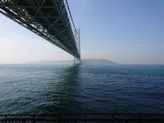 舞子側からの明石海峡大橋