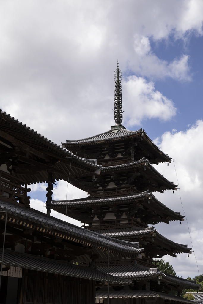 法隆寺にて