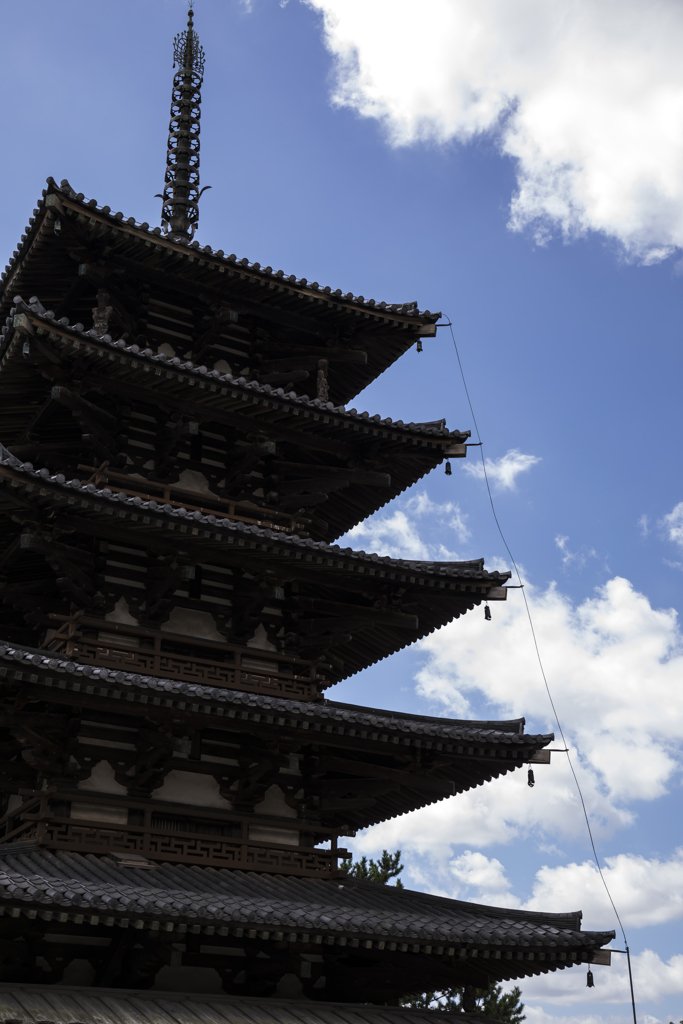 法隆寺にて