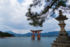 厳島神社にて