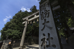 諏訪大社にて
