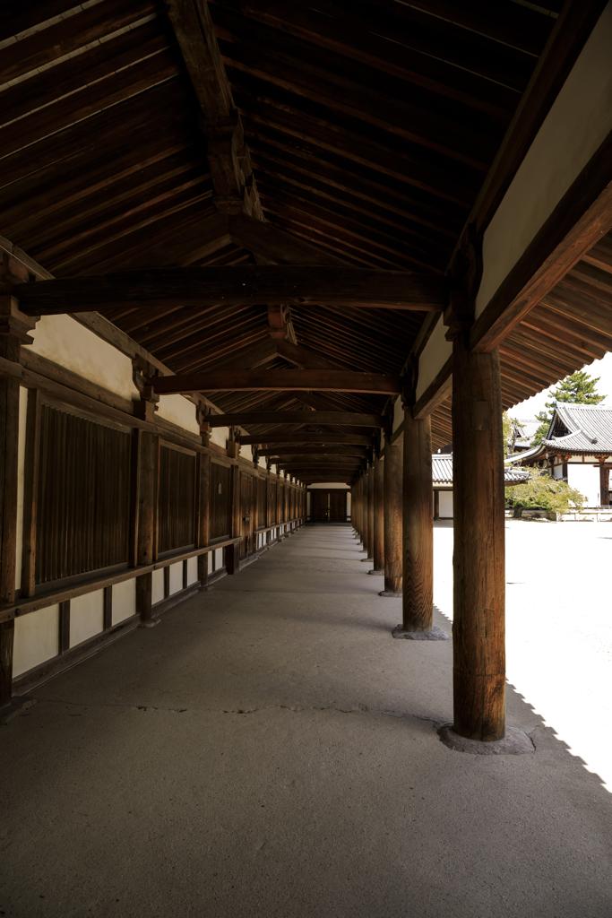 法隆寺にて