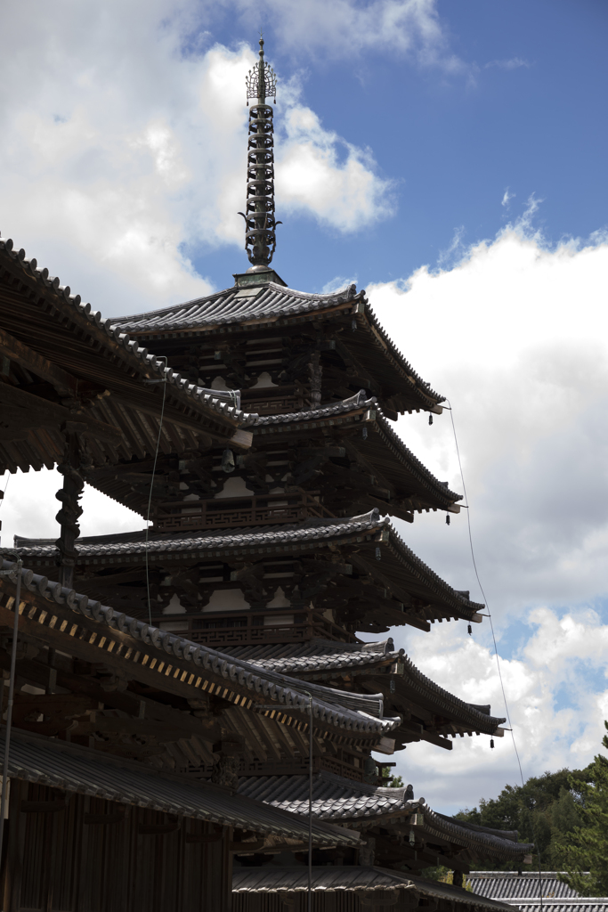 法隆寺にて