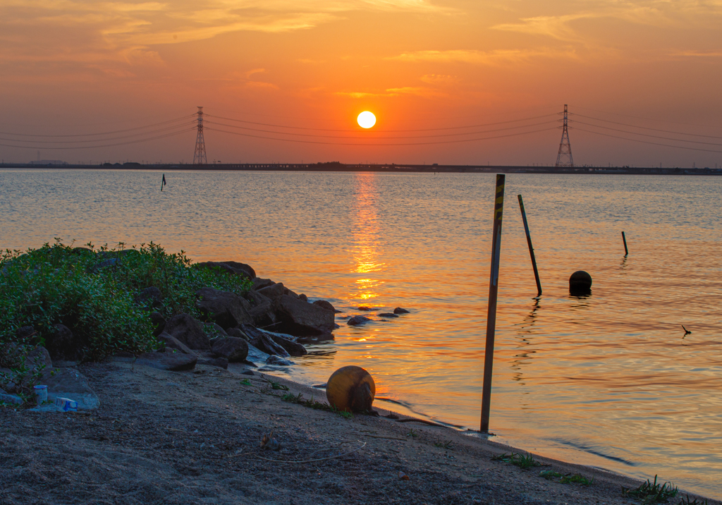 静穏な日没