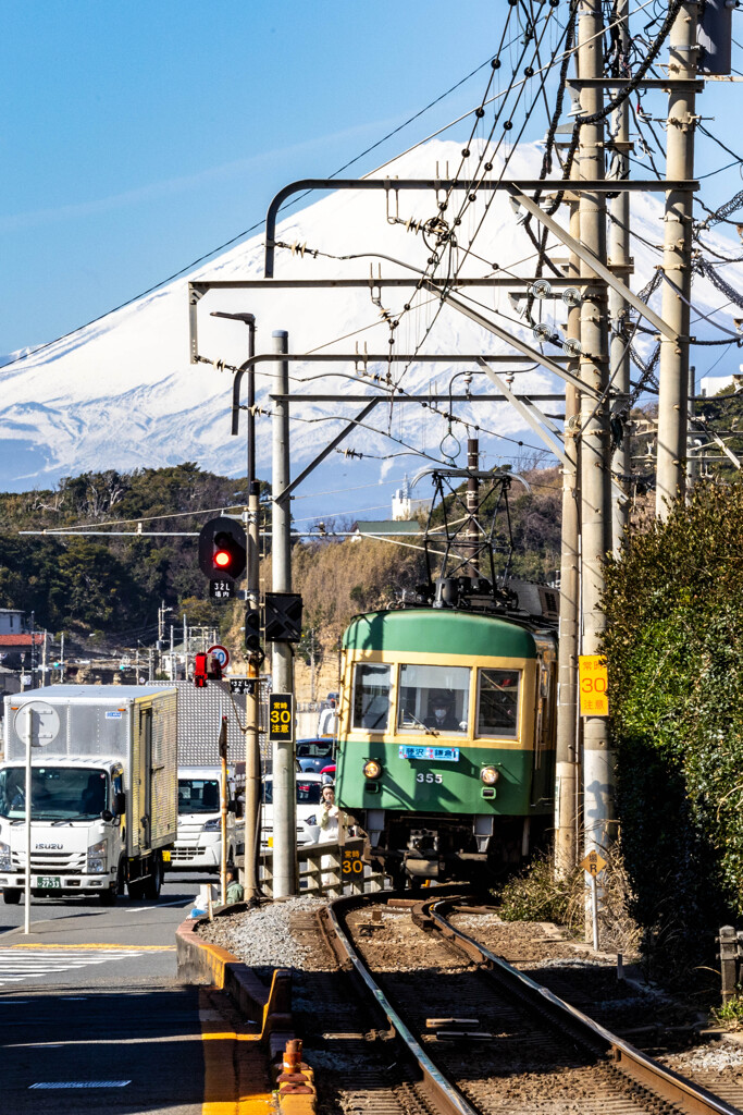 富士山と300系