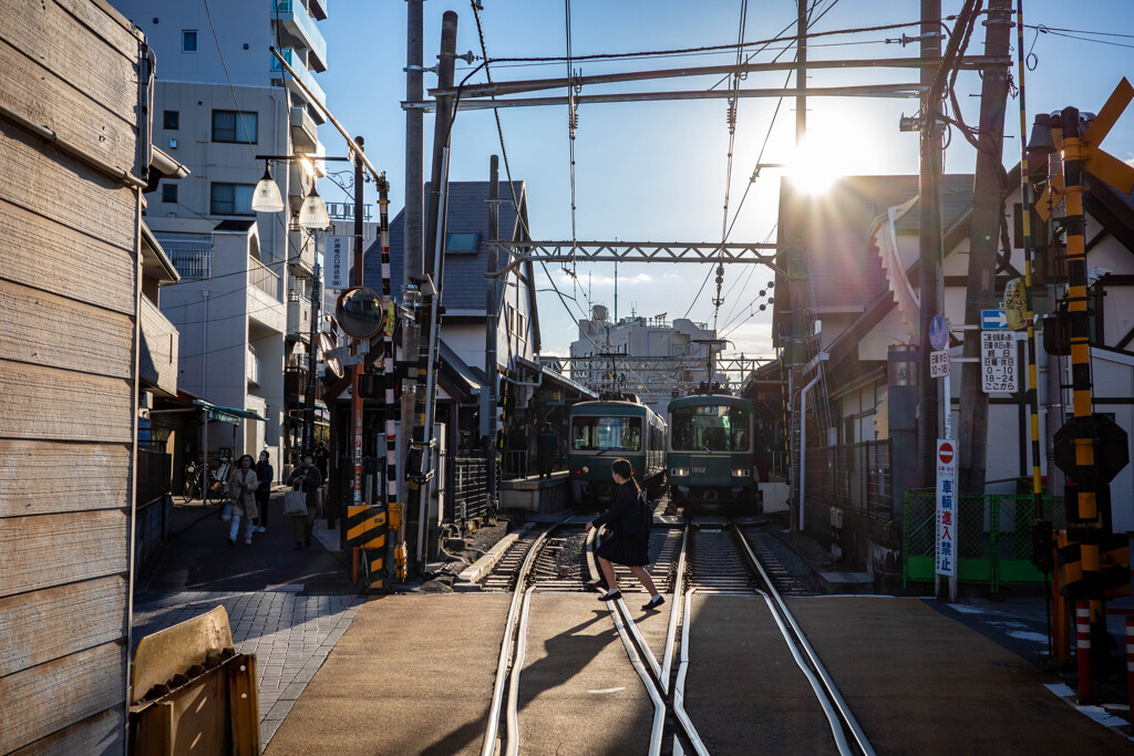 朝の通学風景