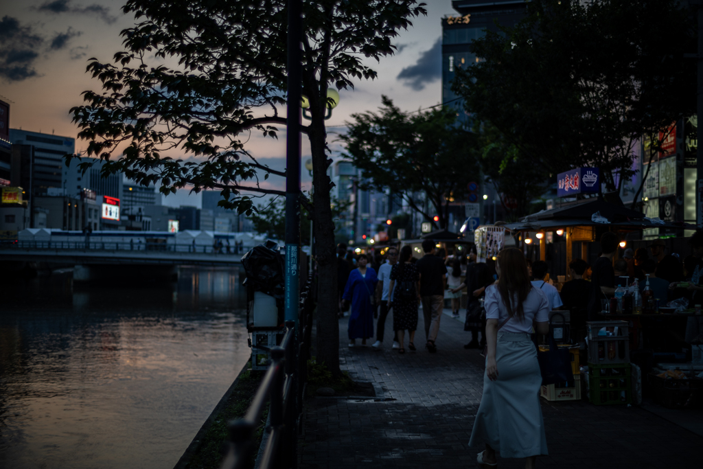 中洲夕景