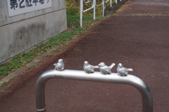 乙女駅の入り口にあったオブジェ