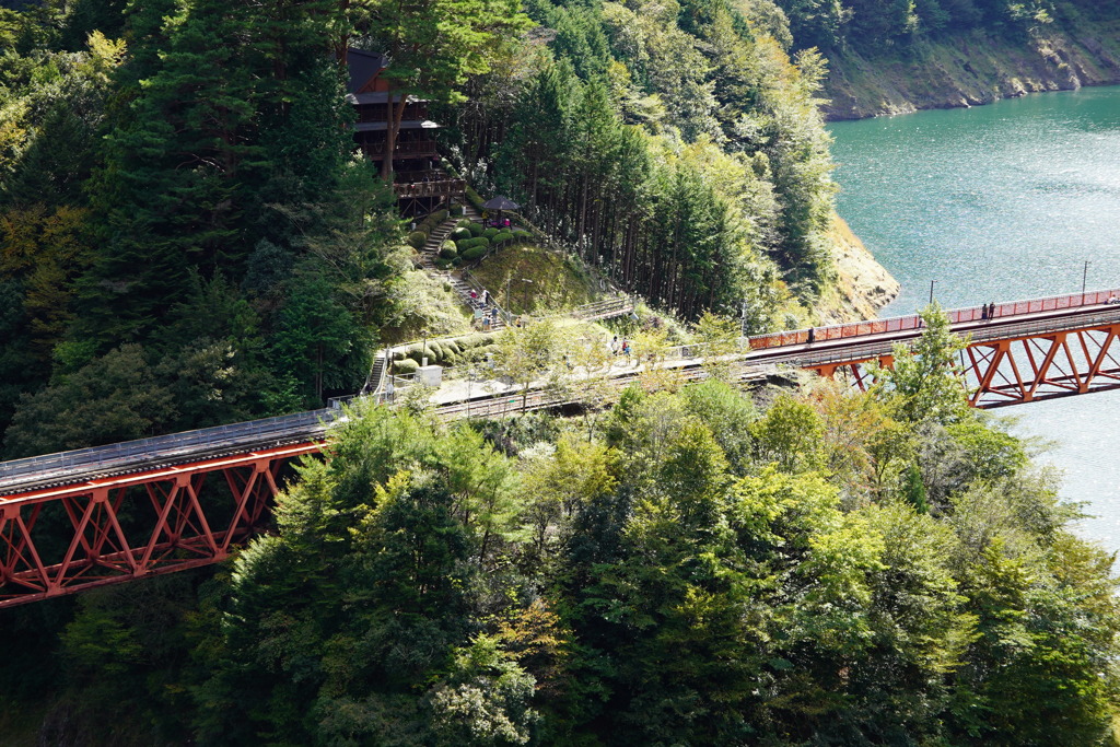 奥大井湖上駅全景