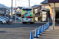 バスにまでトーマスのラッピング