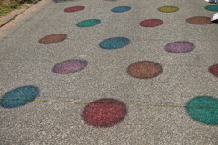 地上のバルーン