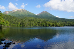 雌阿寒岳と阿寒富士