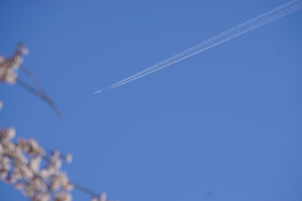 ひとすじの飛行機雲