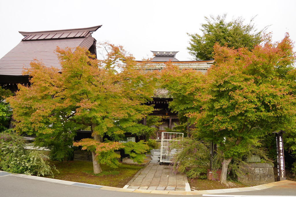 寺町飯山、色付き初め