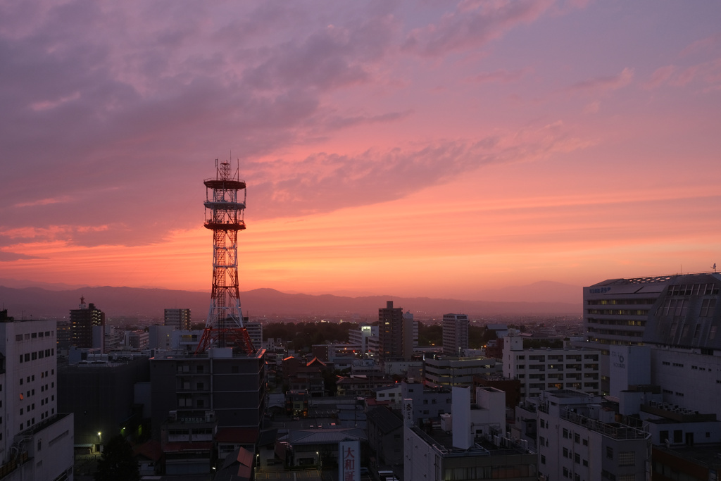 予期せぬ夕焼け