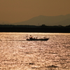 河口の夕景