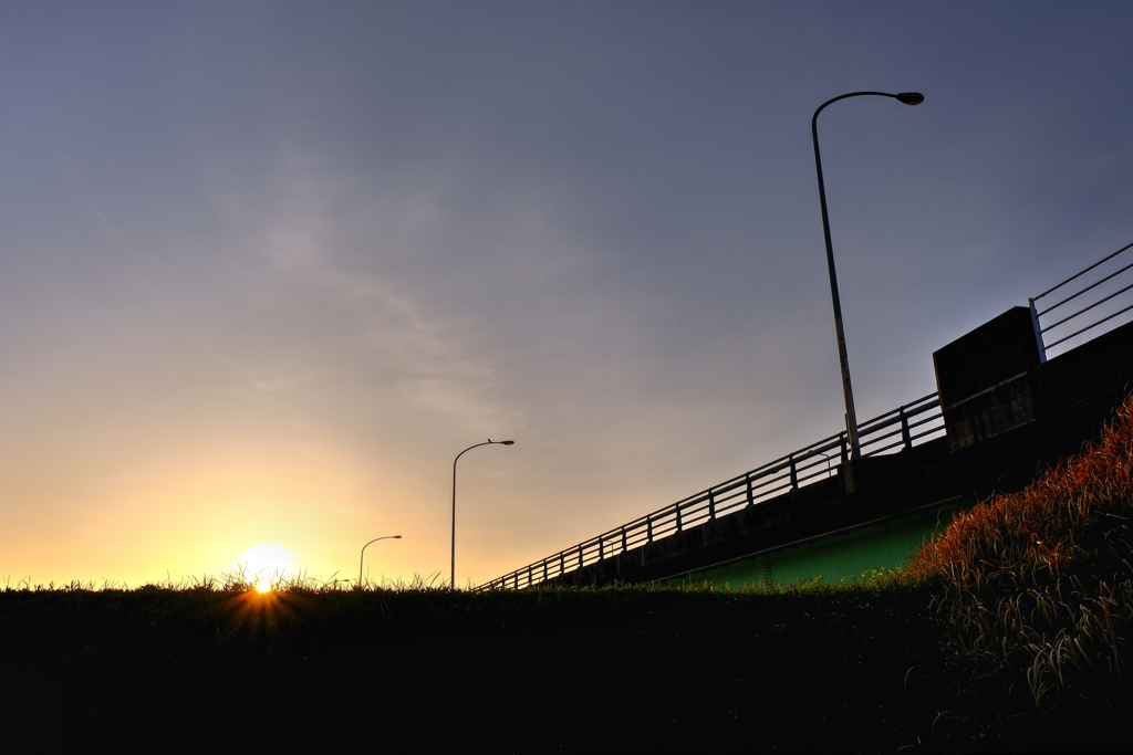 バイパスの街灯