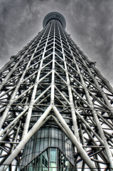 雨のスカイツリー