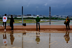 雨上がりの展望デッキ