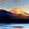 芦ノ湖の赤富士