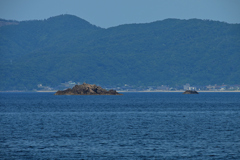 蒲井海岸からの眺め　沖ノ島