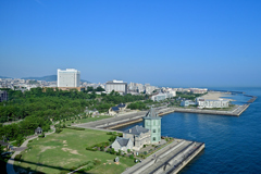 明石海峡大橋から見下ろす舞子公園