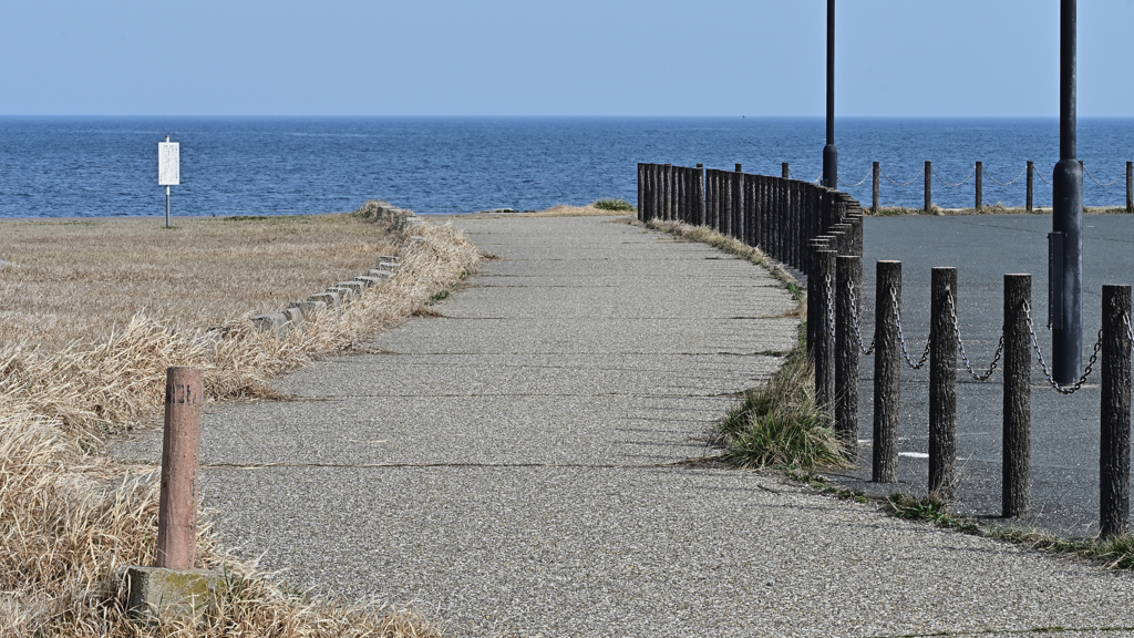 海へ続く遊歩道