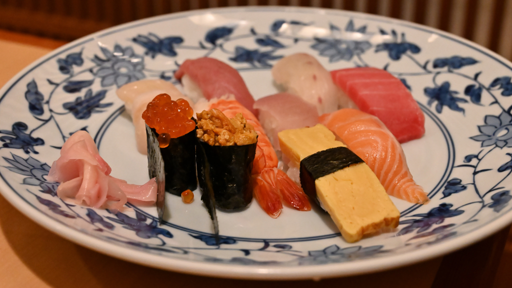 今日の昼御飯　おまかせ握り寿司