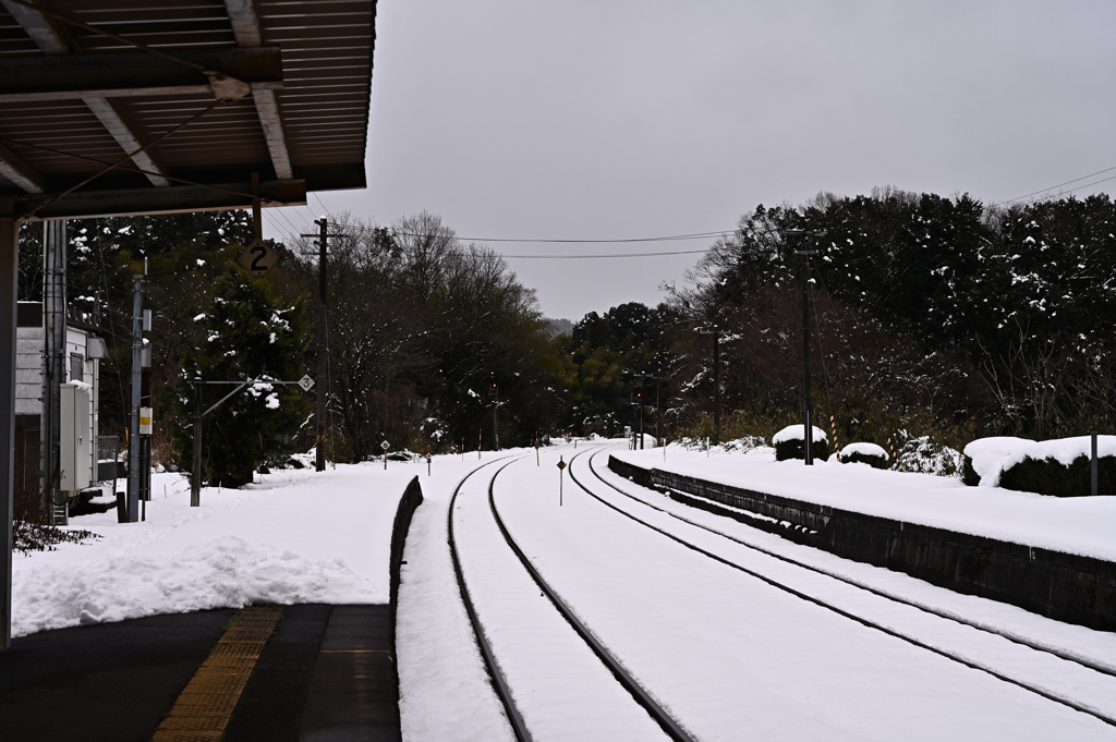 雪のホーム
