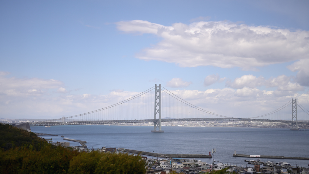 明石海峡大橋　SAからの眺め