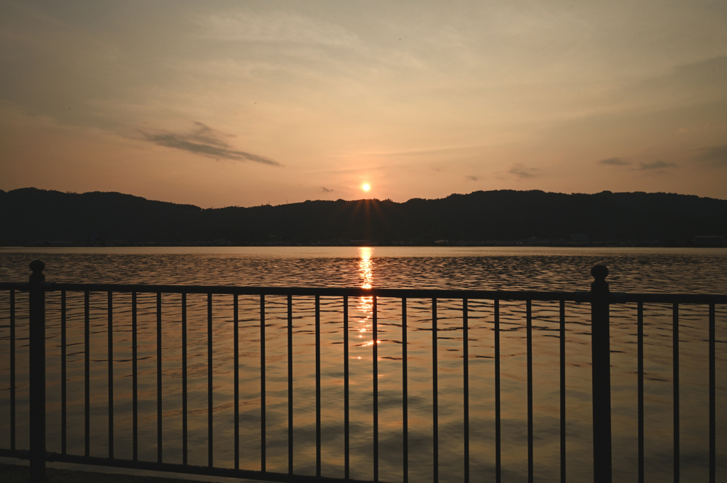 阿蘇海の夕景